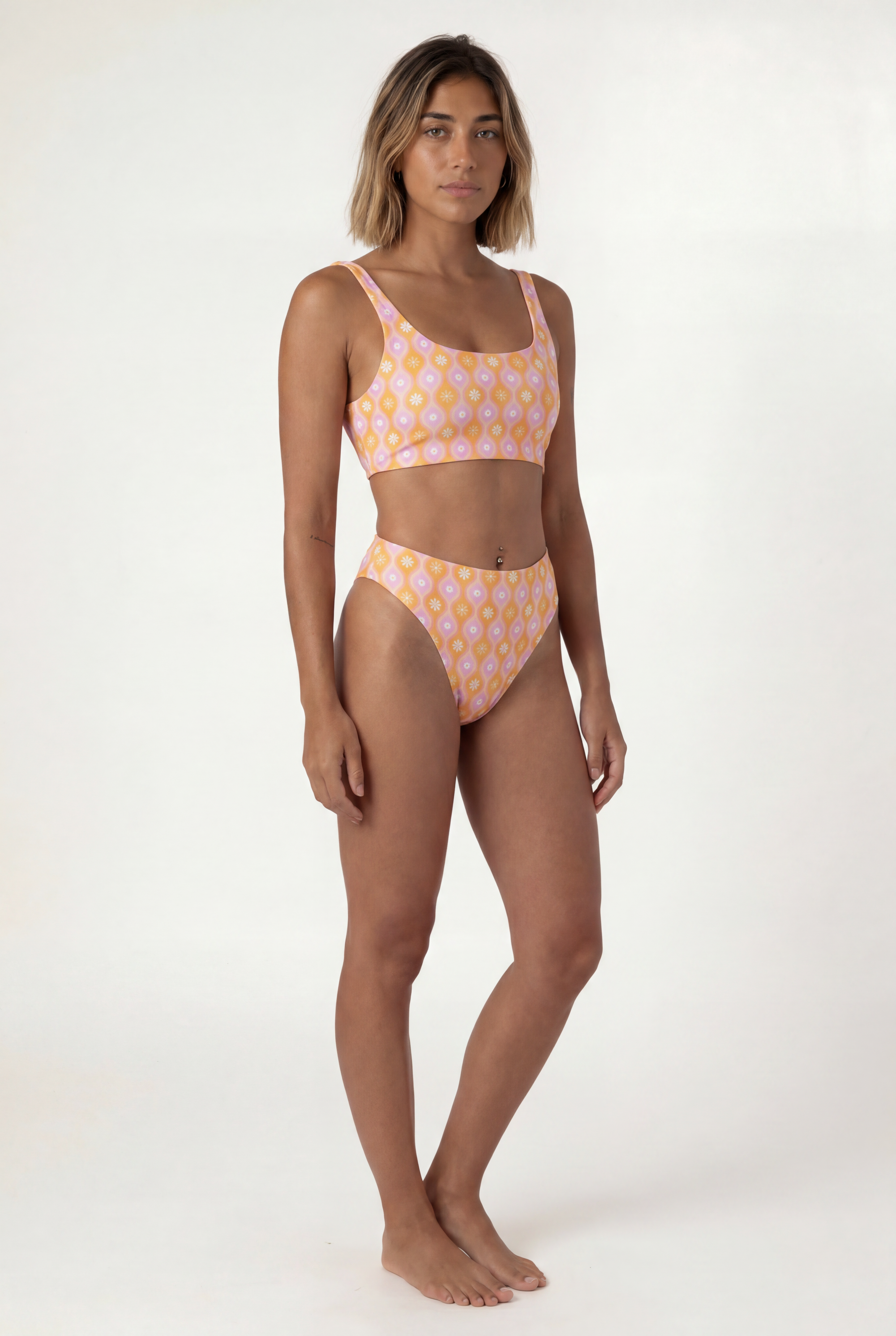 Yolo Bikini Top - Marga Orange