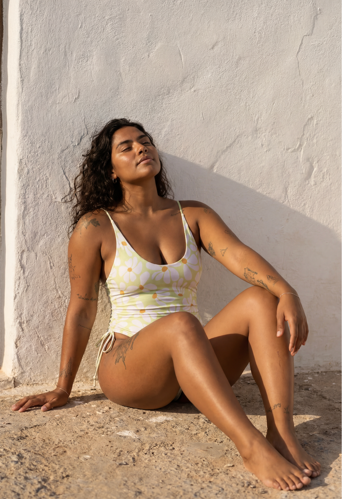 Hawy adjustable one piece swimsuit Kaya Green – REPREVE® recycled swimwear | Ula