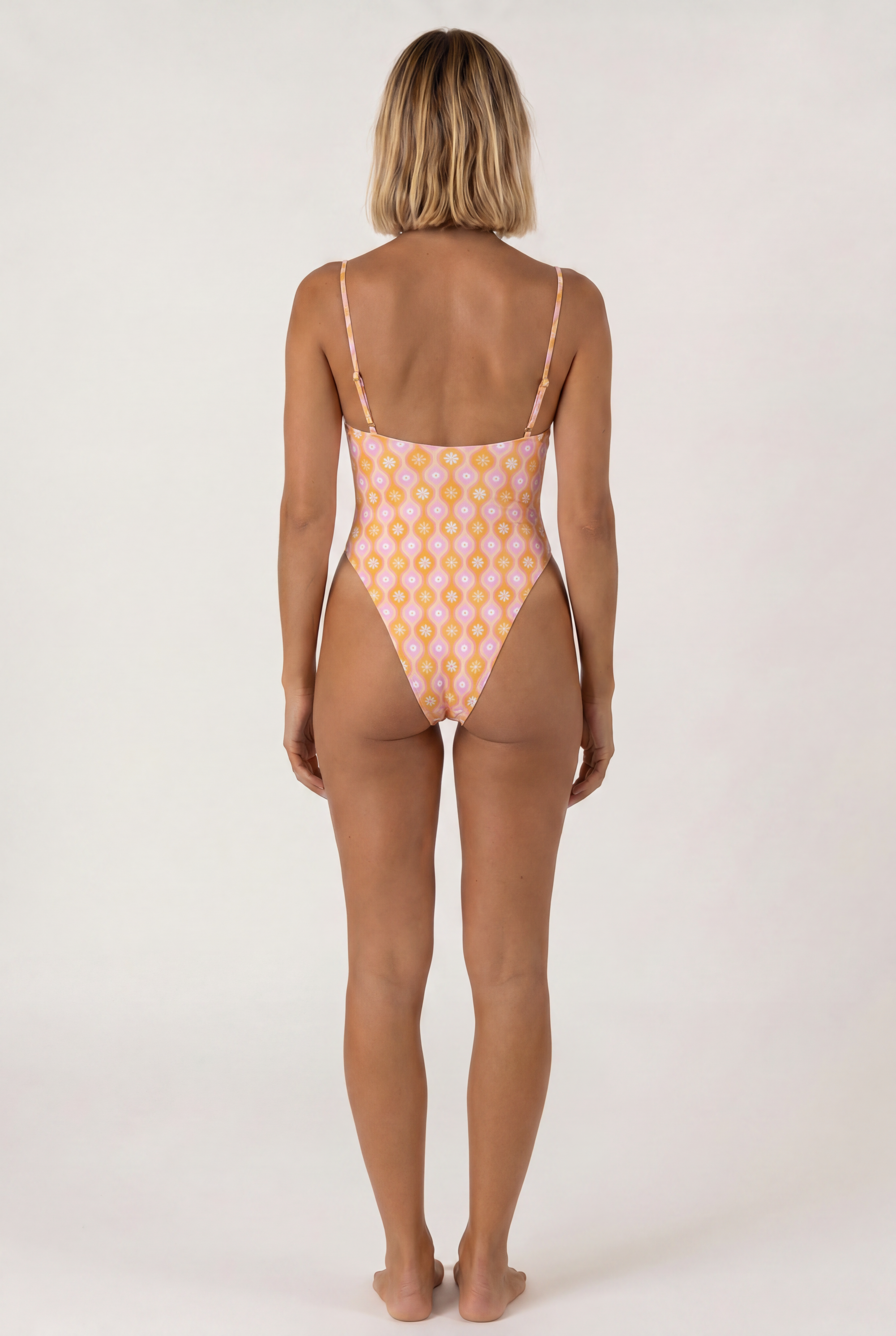 Inka reversible one piece swimsuit Marga Orange – sustainable REPREVE® swimwear | Ula