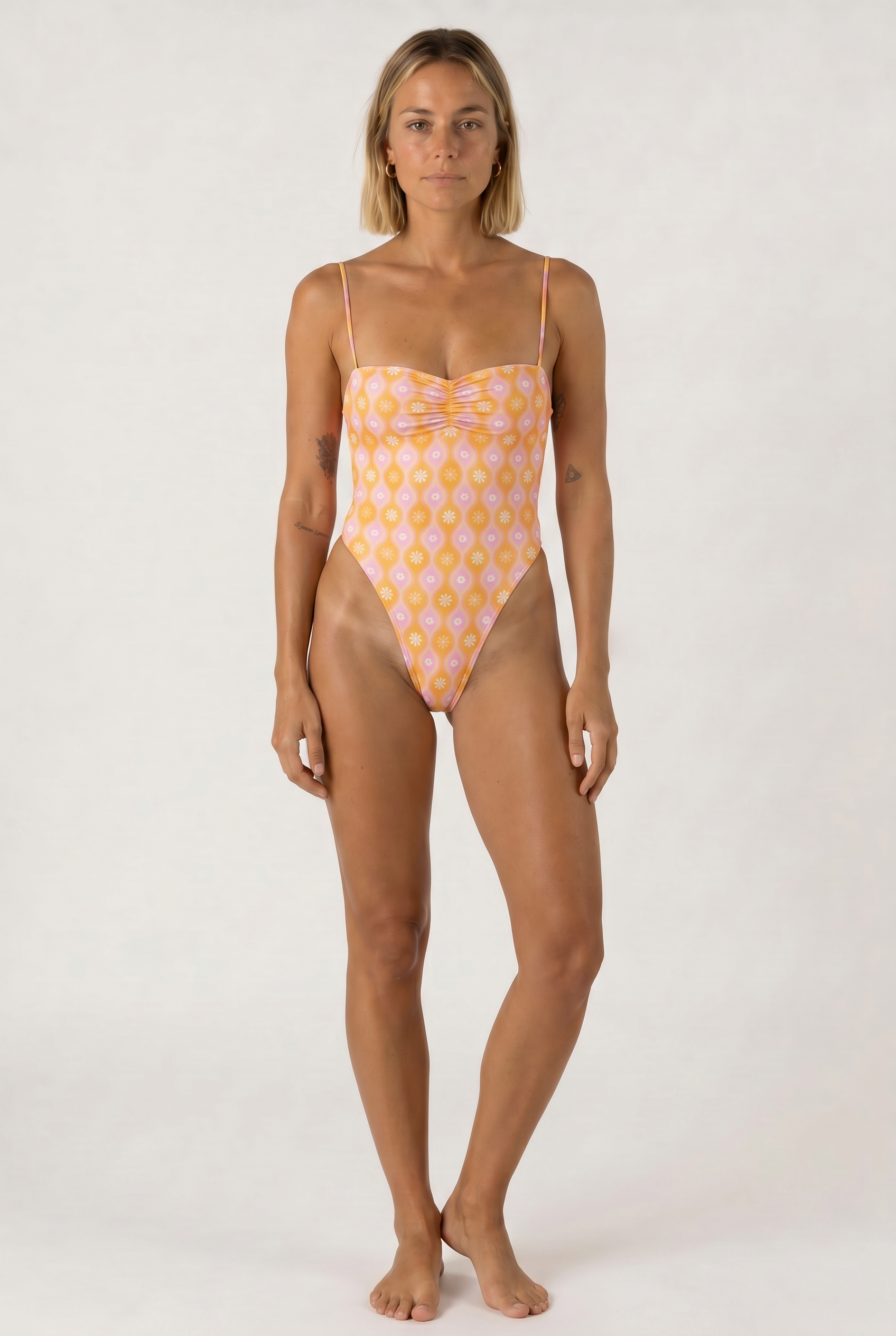 Inka reversible one piece swimsuit Marga Orange – sustainable REPREVE® swimwear | Ula